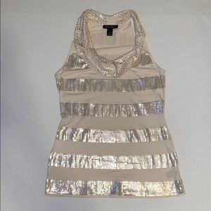 White House Black Market cream top. Size S